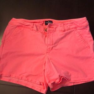 Neon pink shorts